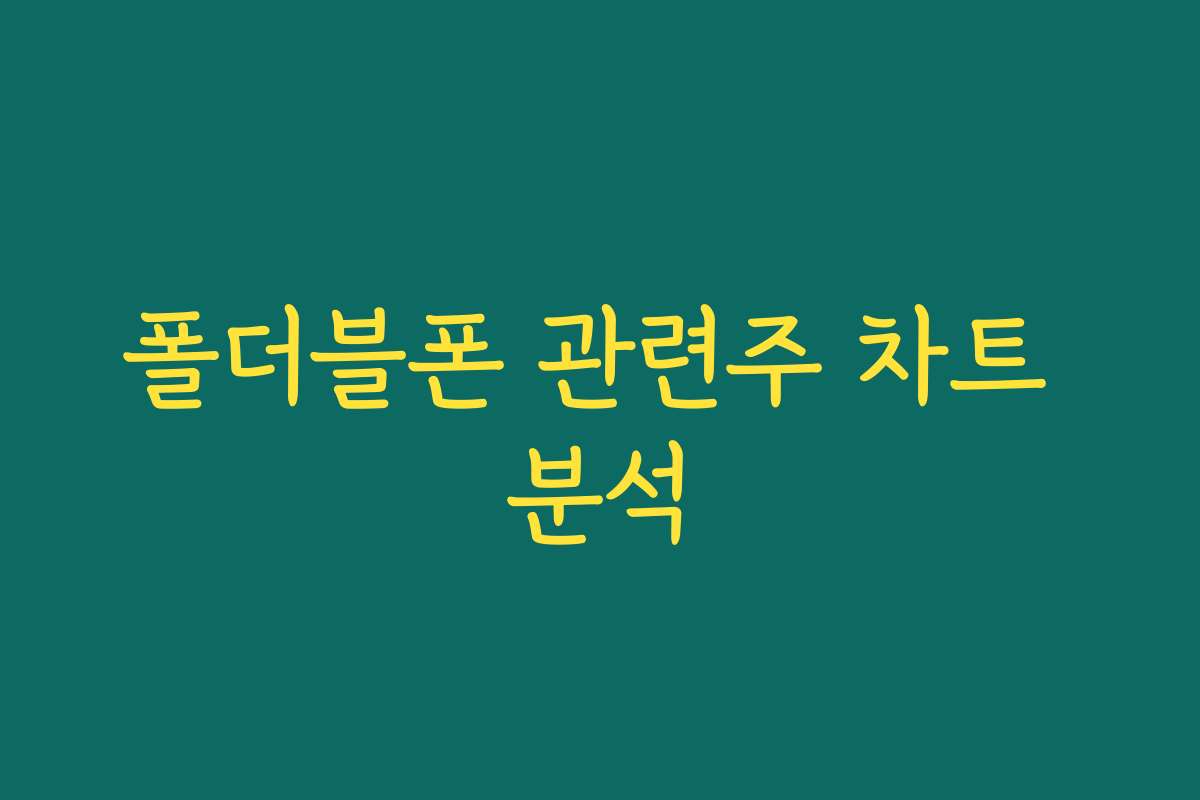 폴더블폰 관련주 차트 분석